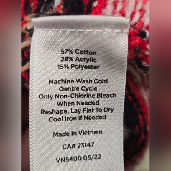Talbots Fair Isle Cabincore Nordic Holiday Sweater, Size 1X Petite - Picture 4 of 4